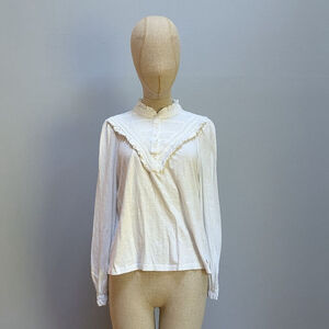 Pedro del Hierro White Ruffle Blouse - 6